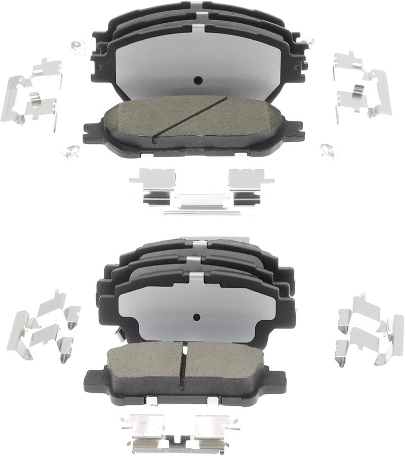 EXPPOWER D906 D995 Front Rear Ceramic Brake Pads Kits 8pcs fit For 2004-2010 For Toyota For Sienna - Image 1